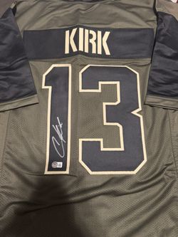 Christian Kirk Custom Autographed Jersey (1 Jags And 1 Salute To Service)