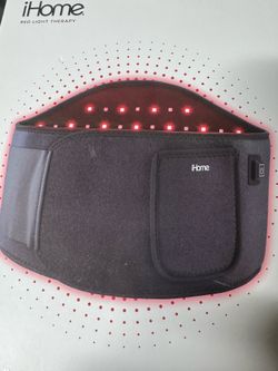 iHome RED LIGHT THERAPY FOR BACK PAIN BACK BRACE no tax brand new.