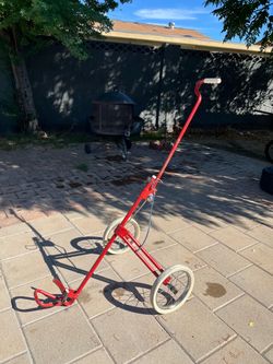 Vintage Red 2-Wheel Golf Pull Cart