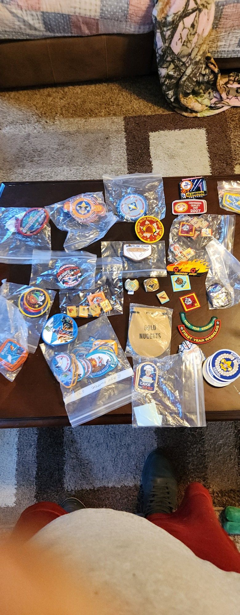 All Boy Scout Stuff 4 Down Hill Derby Cars That Work Badges Metal Wood Crafts Leather Wallets Unopened Derby Cars 5 Unopened Wodden Boats 5 Of Them