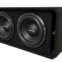 RS-D12E1   2400 Watt Dual 12″ RS-Series Loaded Subwoofer Enclosure