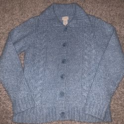 LL Bean Button Down Cardigan Sweater, Size M