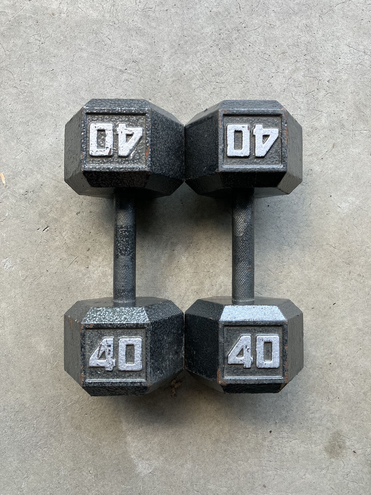 Dumbbells set 40 lb dumbbell lbs cast iron hex weights weight 40lb 40lbs pair pounds pound Metal