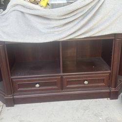 Brown Wooden Tv Stand Cabinets And Drawers