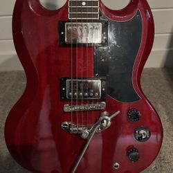 Epiphone SG Tribute with chrome Duesenberg Les Trem II
