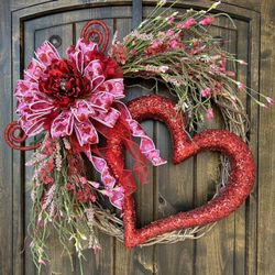 Valentines Day Wreath, Heart Wreath