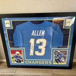 Kennan Allen Custom Framed Autographed Jersey