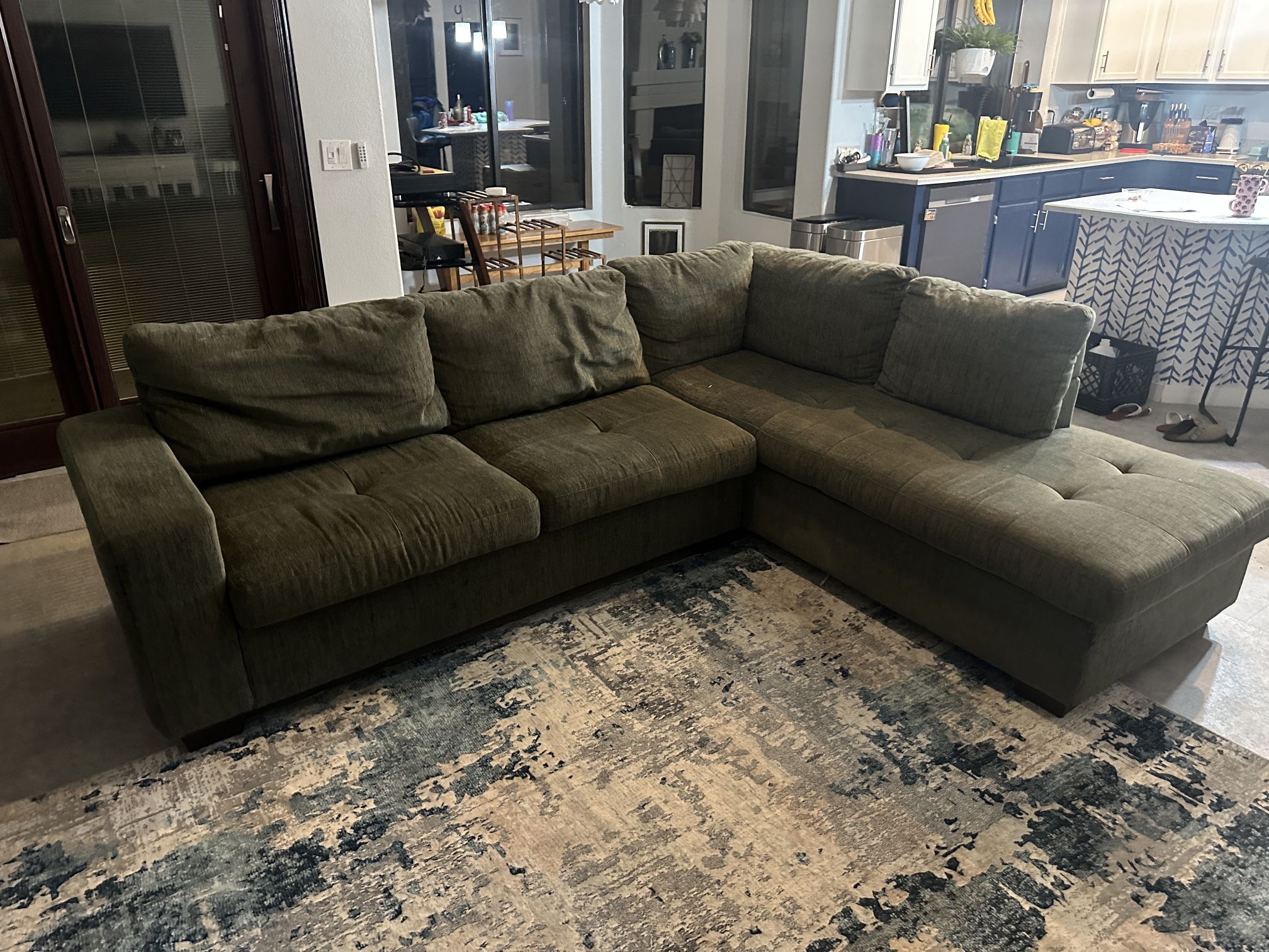 Grey Sectional W/Bed