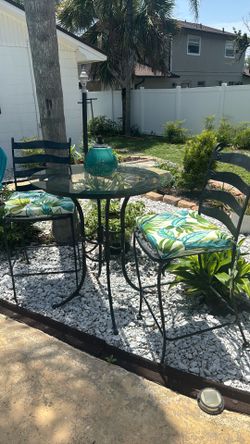 Outside table and 2 chairs