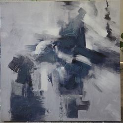Contemporary Abstract Canvas Painting 31.5x31.5