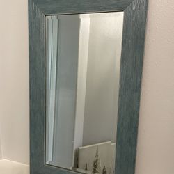 Teal Small Hanging Mirror 