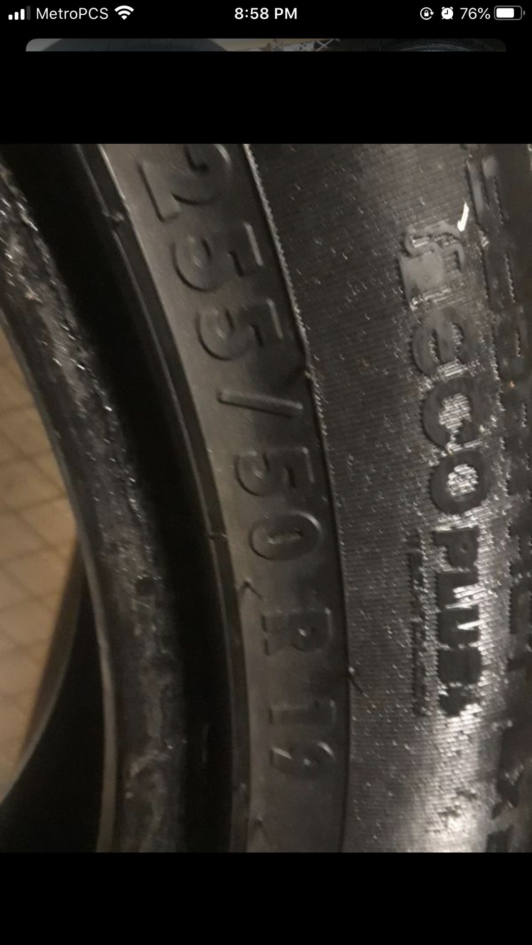 BMW tires in good condition for only 2 for 85