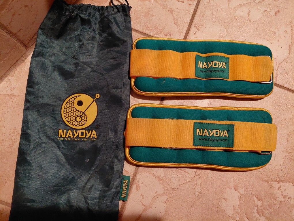 Adjustable ankle weights set with carry bag