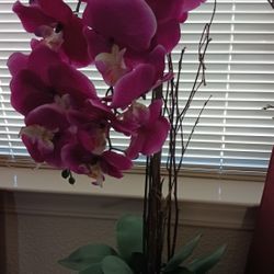 🪴 Artificial Faux Orchid Purple Decor 