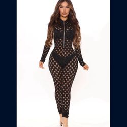 FashionNova- Midnight Cut Out Jumpsuit-Sexy Costume