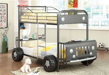 New! Explorer Collection: Jeep Design Twin Over Twin Bunk Bed $39 Down (NO CREDIT CHECK FINANCING)