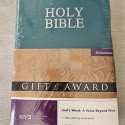 Brand New Sealed Holy Bible,  Teal, Leather
