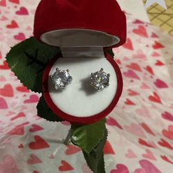 Beautiful New Moissanite S925 Earrings See Photos 3 Carat in Gift Box or Rose Gift Box 