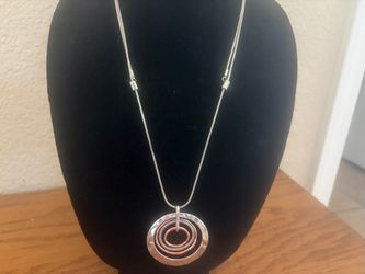 Large “Statement” Pendant on Adjustable Stainless Chain