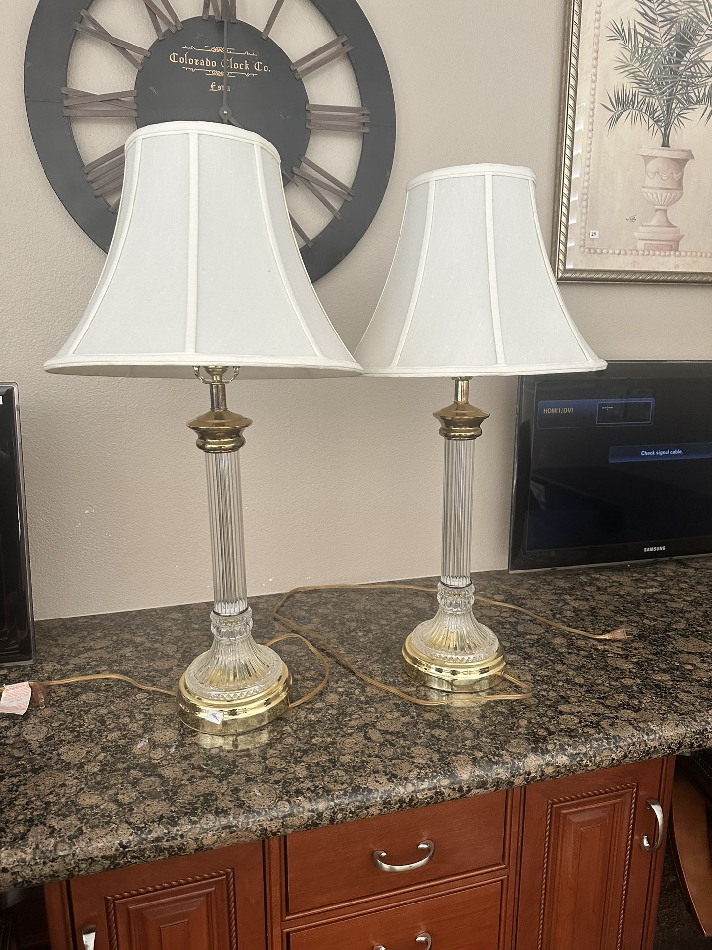 Crystal Lamps Set Of 2