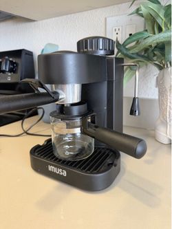 Black IMUSA espresso and coffee machine