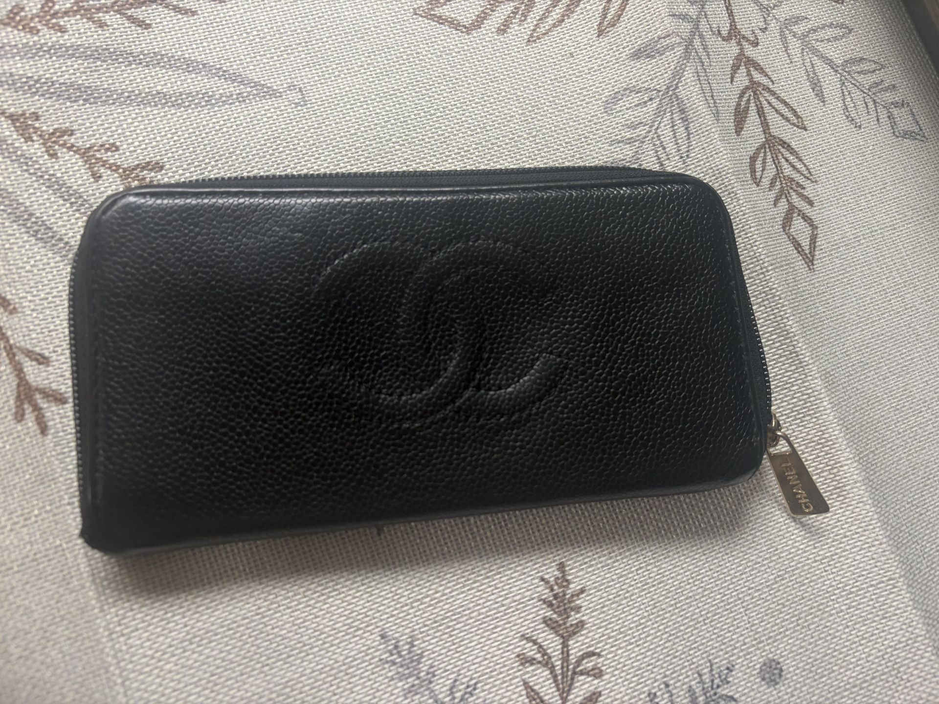 CHANEL Long Zippy Wallet Black
