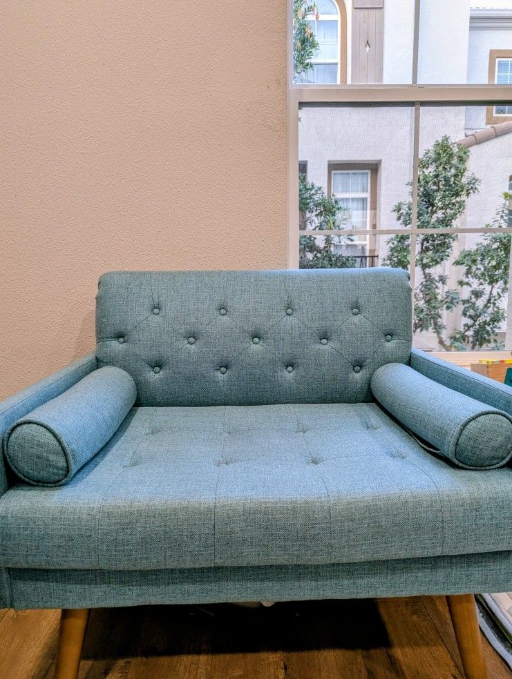Blue Loveseat Accent Chair