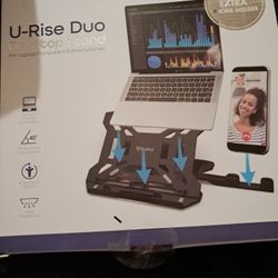 ADURO U-RISE DUO DESKTOP STAND FOR LAPTOP COMPUTERS & SMARTPHONES