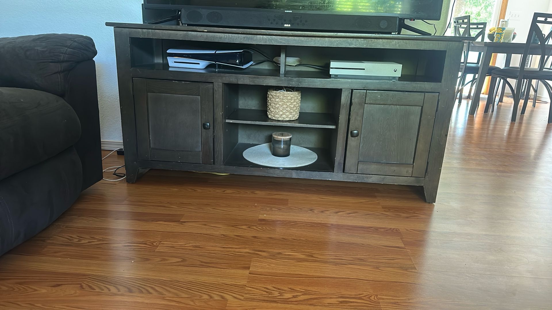 Rustic Dark Gray Tv Stand