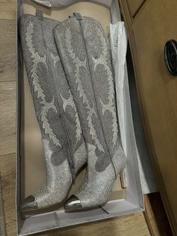 Gianni Bini Silver Boots