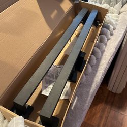 2 Matte Black Towel Holders & 2 Hooks