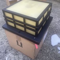 Park Harbor Ambler 12" Wide 2 Light Flush Mount Outdoor Ceiling Fixture