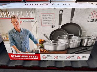 Brand New in Box Bobby Flay 10-Piece Stainless Steel Cookware Set