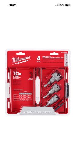 Milwaukee 4-Piece Carbide Hole Cutter Kit