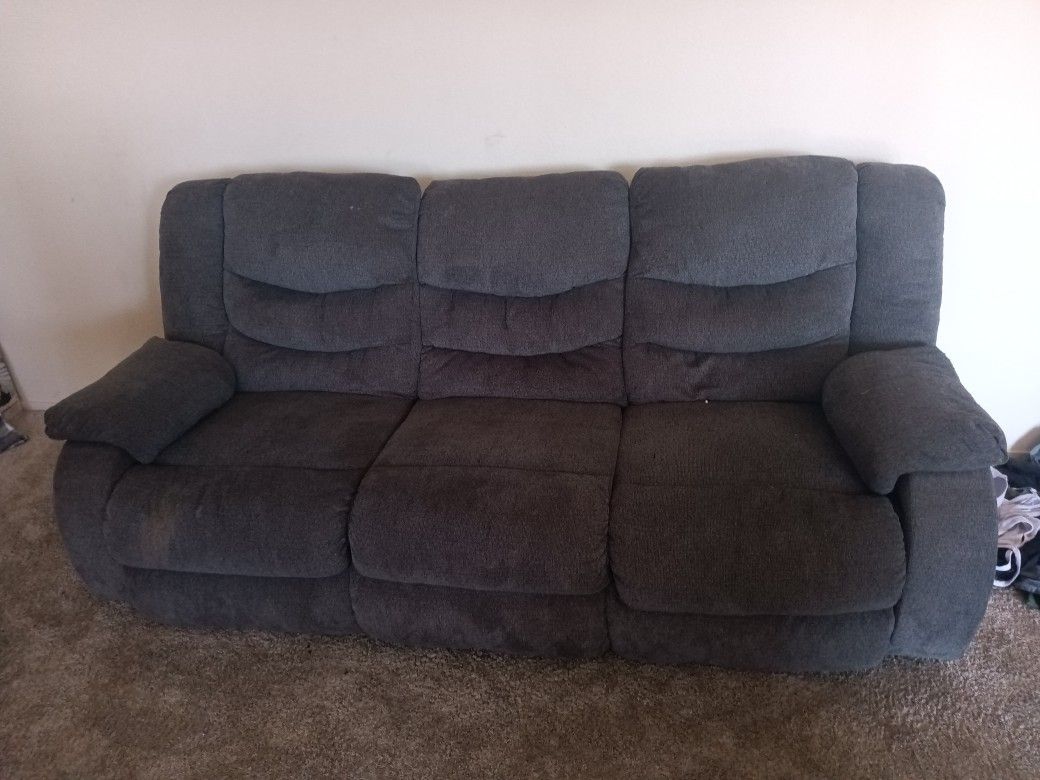 Two Grey Couches 