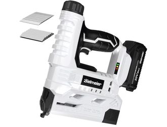 BIELMEIER 20V Nail Gun Battery Powered, 18 Gauge 2 in 1 Upgraded Cordless Brad Nailer Stapler for Upholstery and Carpentry, Electric Staple Gun Includ