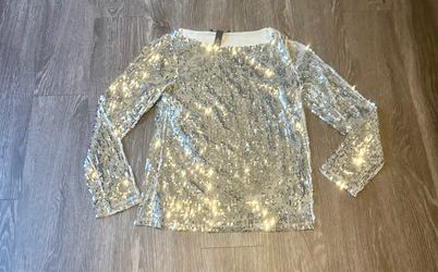 Inc International Concepts Women’s Sequin Blouse Medium