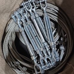 6 units of 5/8" Jaw Jaw Turnbuckle Galvanized Jaw and Jaw Turnbuckle
