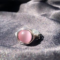 Pink Glass Ring