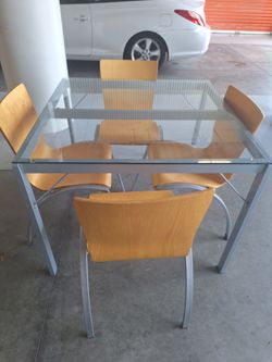 Ikea Glass and Metal Table