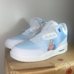 Kito Wares Mother Mary Jordans Sanctity Blue - SIZE 12 Mens