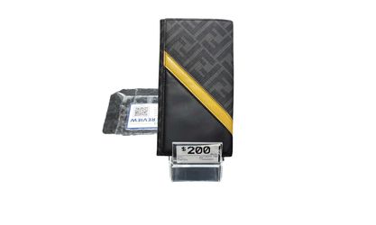 Fendi Continental Fabric Gray Wallet