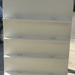 White Wooden Backdrop Party Favor Wall 