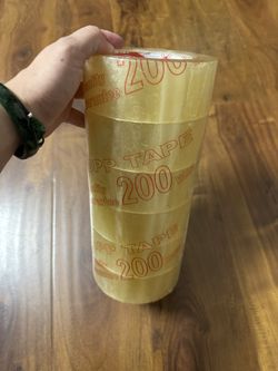 Heavy Duty Clear Packaging Tape for Shipping 6 Big Roll 200 Yard Per Roll Total 1200 Yard New condition  