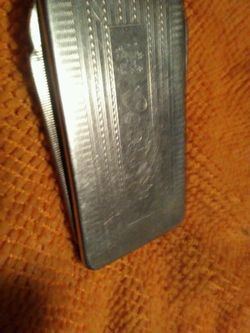 Colonial money clip with file and knife