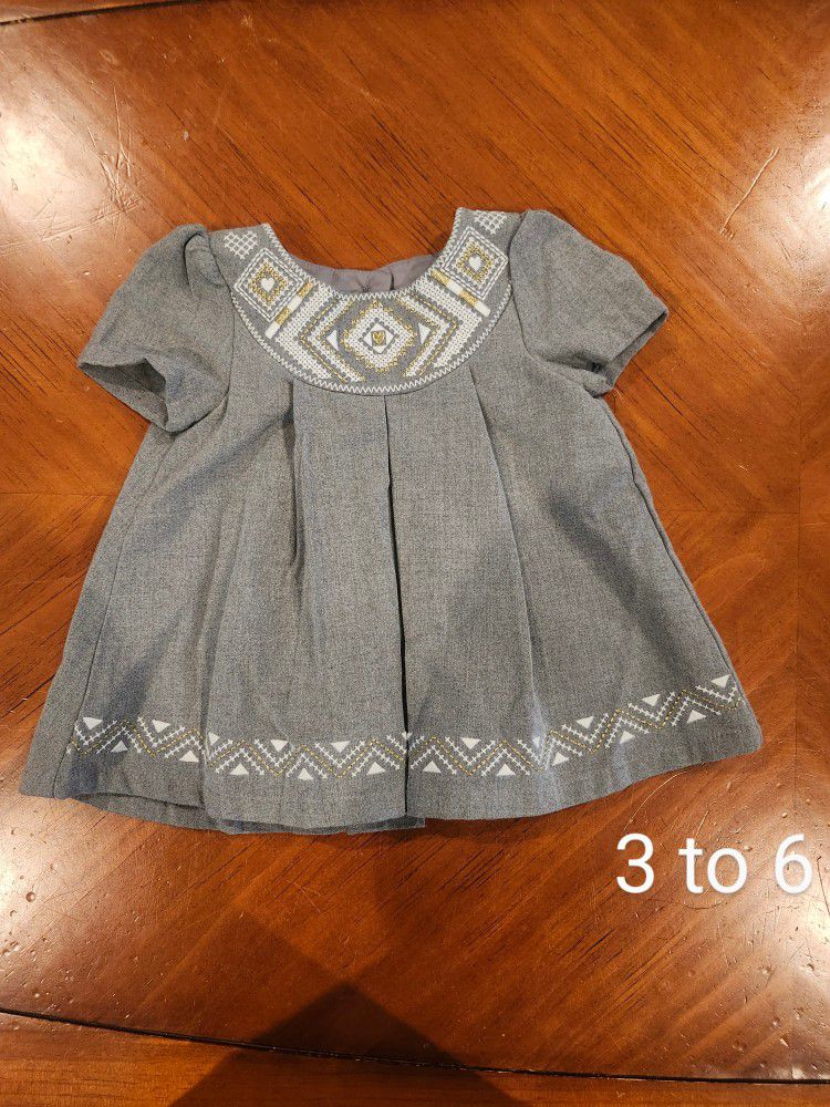 Baby Girl Dress (3 To 6M)