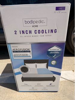 BODIPEDIC 2 INCH COOLING GEL-INFUSED MEMORY FOAM TOPPER( KING)