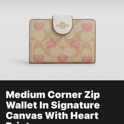 Coach Wallet Pink Hearts Collection