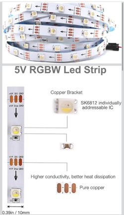 BTF-Lighting Led Strip RGBW NATURAL WHITE 30 Individual Addressable 