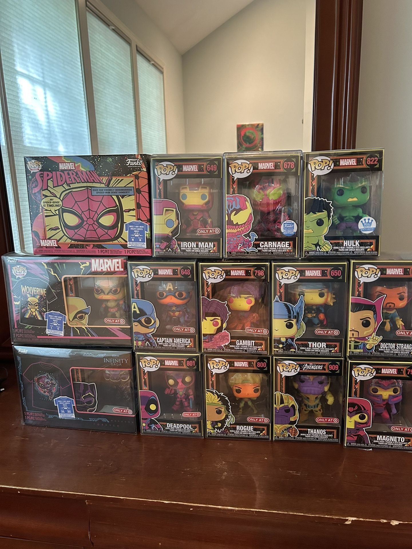 Blacklight Marvel Funko Pop Lot